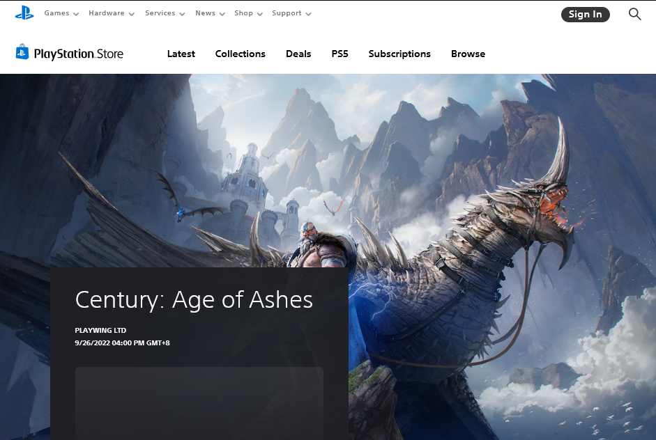 免费多人龙斗游戏《世纪：灰烬纪元》PS主机版9月26日上线。