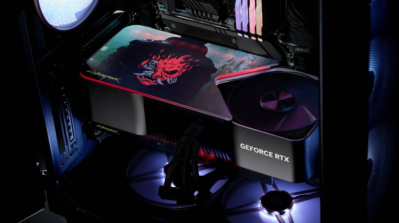 发射《赛博朋克2077》定制RTX4090显卡不是有钱就能买到的。