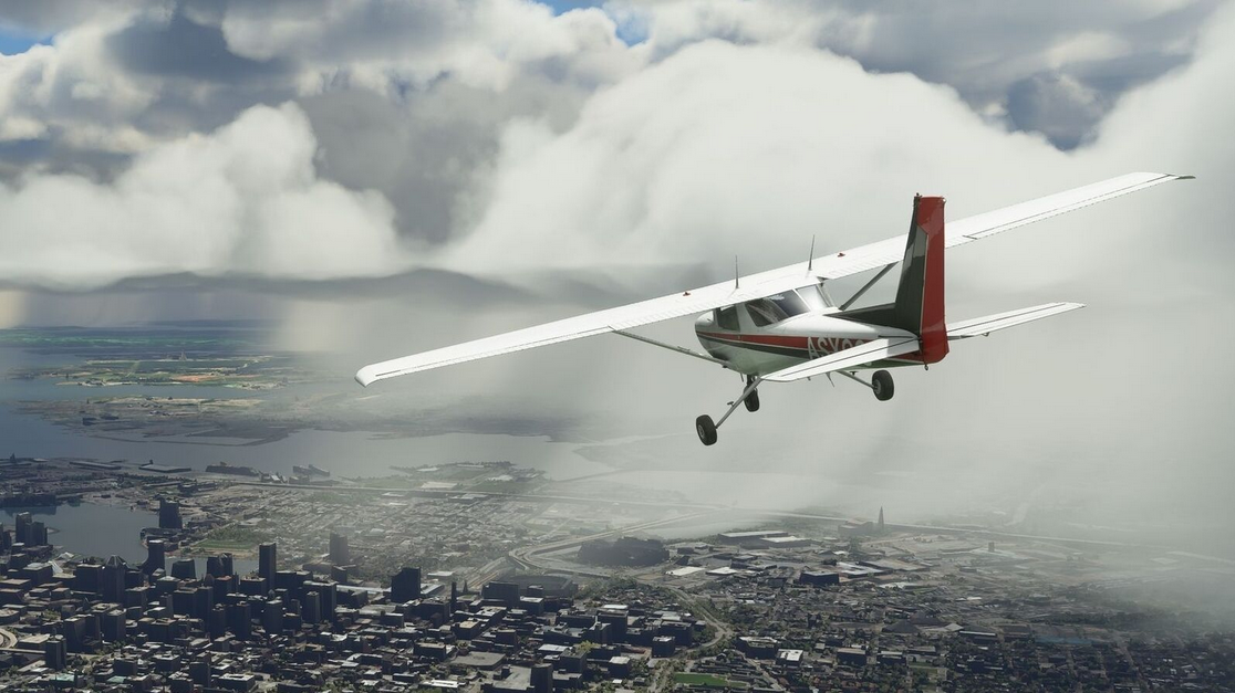 大批《微软飞行模拟》玩家在美国佛罗里达州冒着伊恩飓风。