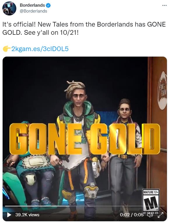 《新无主之地传说》压板已于10月21日入厂销售。