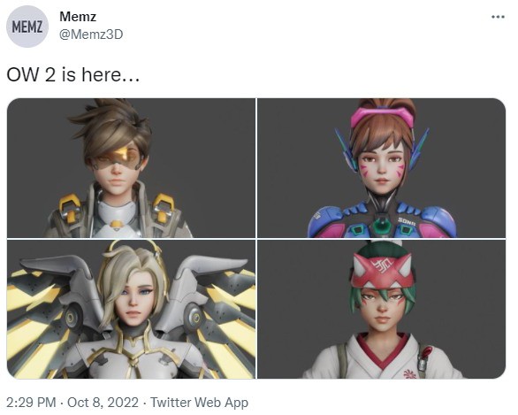 R18内容作者成功提取《守望先锋：归来》角色模型。