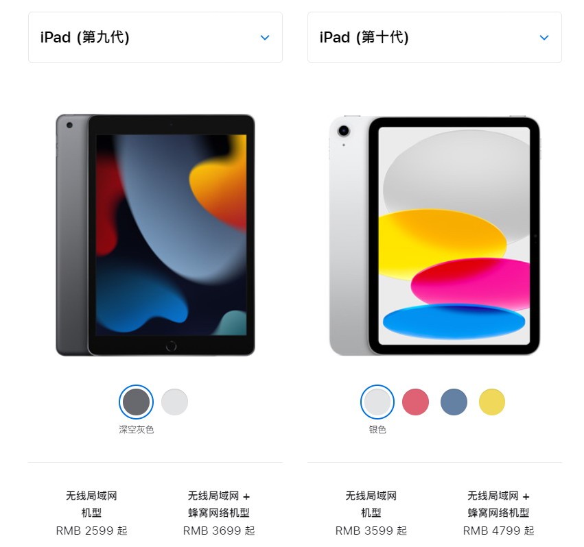 几千块钱的价格！iPad10和iPad9有什么区别？人们可以理解这篇课文。