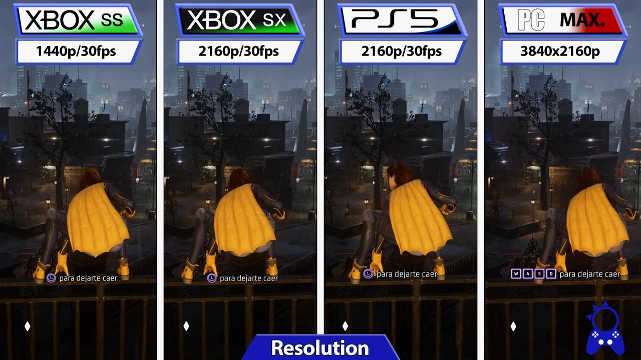 《哥谭骑士》PS5XSX/SPC比较视频看谁的画面更好。