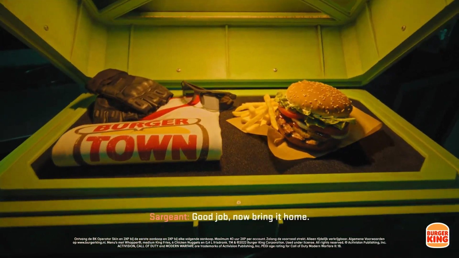 《使命召唤19》与汉堡王联动:送皮，1小时双倍体验