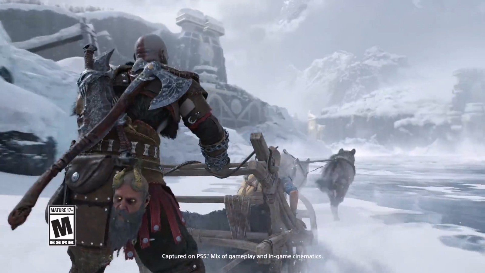 《战神：诸神黄昏》上市公告奎爷带着儿子杀了四方。