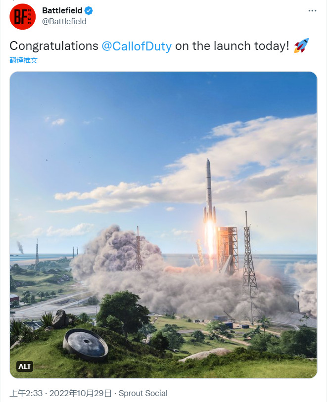 《使命召唤19》出售《战地》官方推文和帖子庆祝