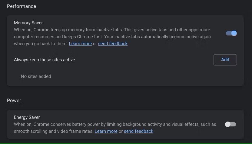 新增Chrome内存释放开关:再次优化内存占用。