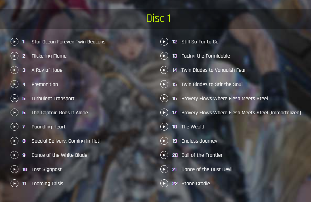 SE《星之海洋6》游戏原声带今天正式发布。