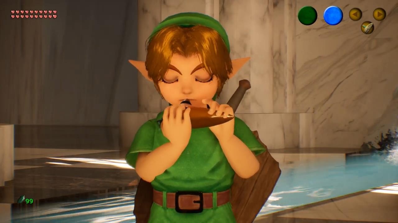 5虚幻再现《塞尔达：时之笛》新的试玩画面很惊艳。