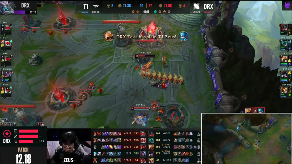 十年一次戴老师！DRX在五场比赛中赢得了S12决赛。