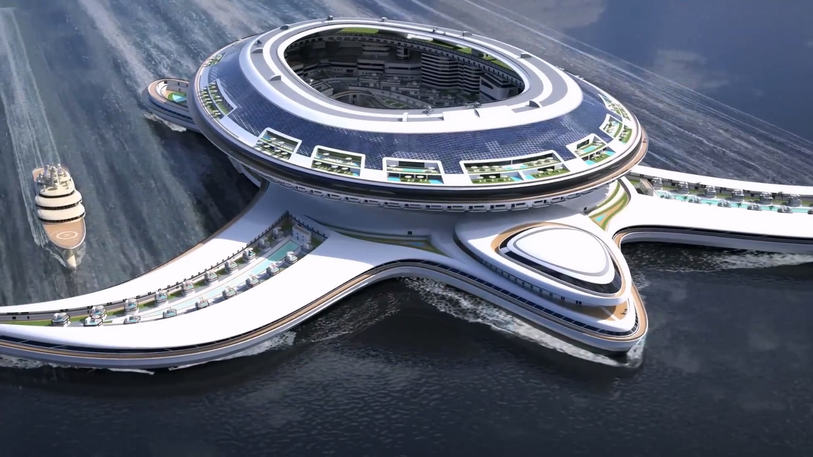 意大利设计师花费80亿美元建造漂浮城市。
