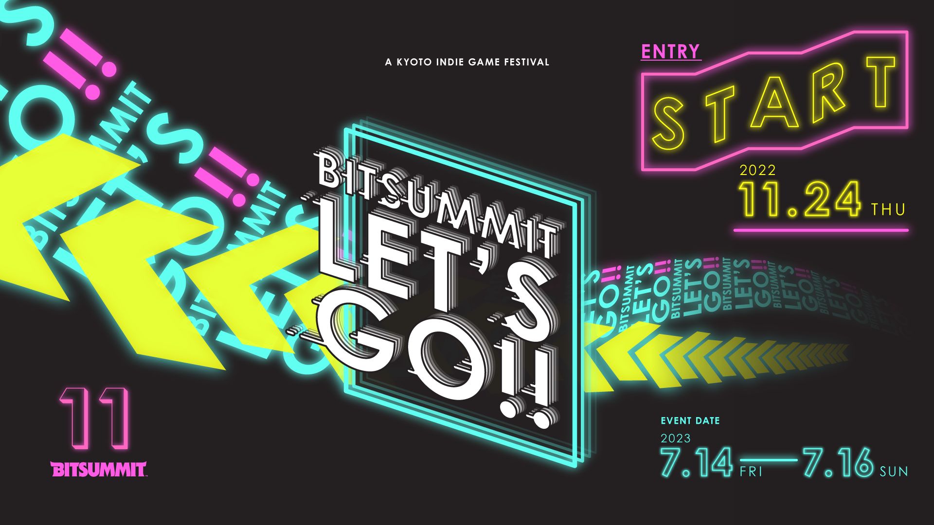 第11次个展《BitSummit》将于2023年7月14日在京都举办。