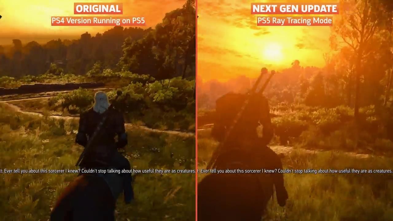 《巫师3》PS4和PS5次世代版本的照片描摹效果更好。