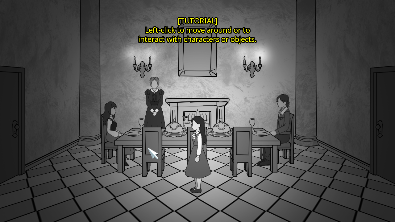 《悲伤女士：第一夜》绘画风格的免费新恐怖之旅