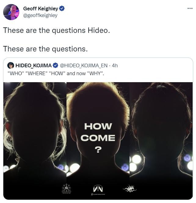 小岛秀夫发文展示新作第三位女主角的剪影或于明日公布。