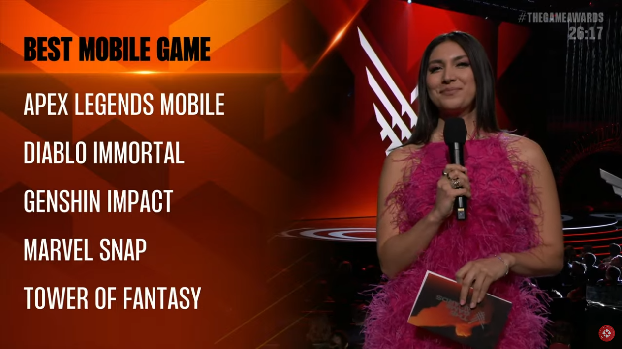 TGA2022:《漫威Snap》获得最佳手游奖。