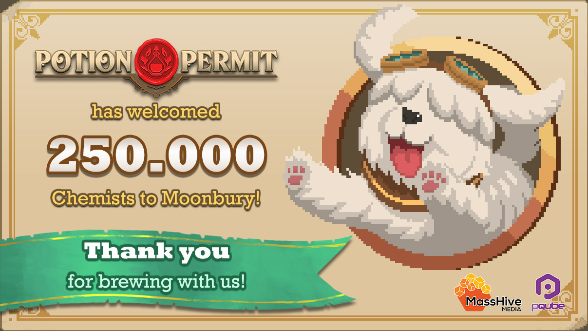 《杏林物语》销量达到25万册。感谢玩家们。