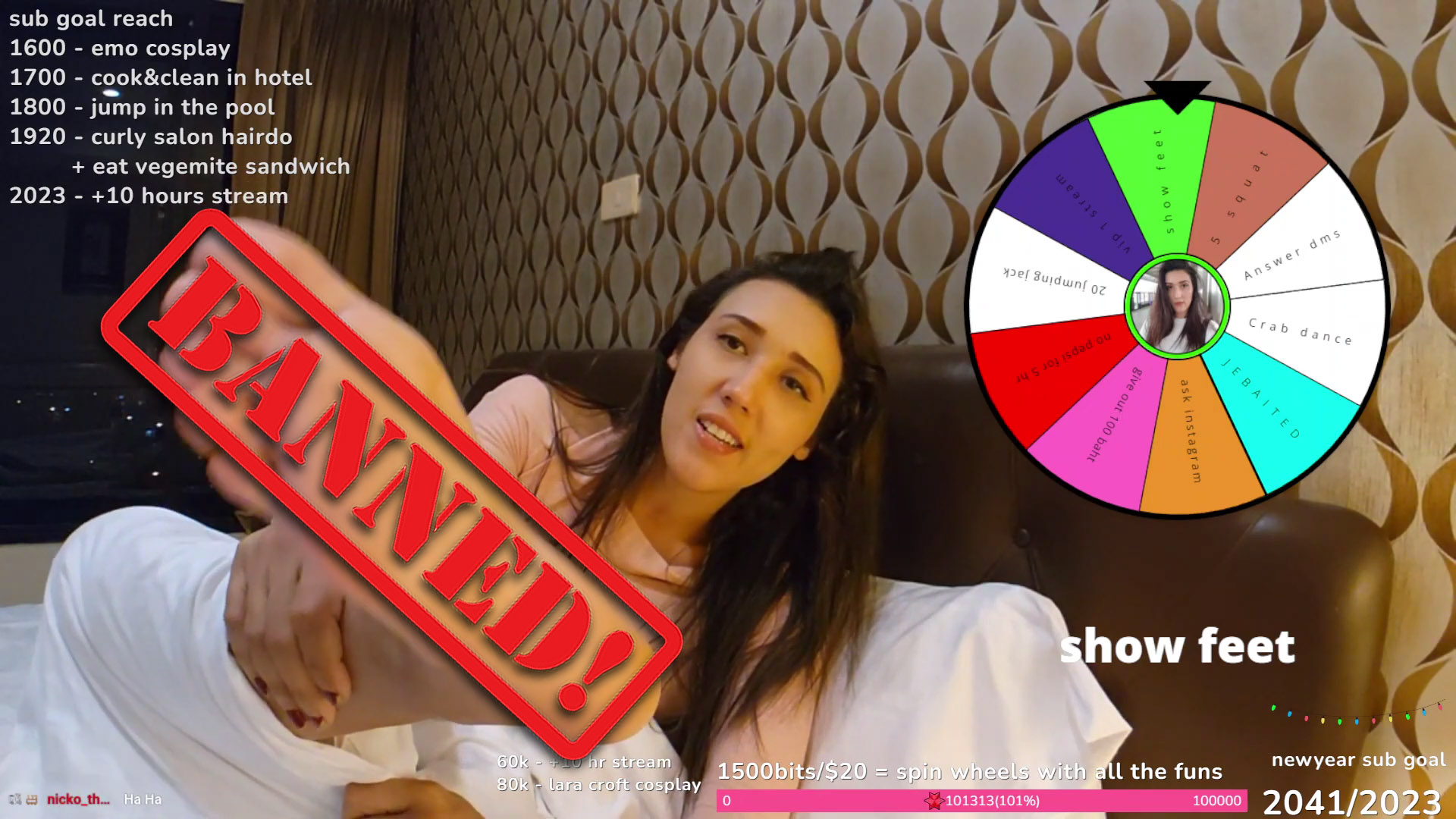 Twitch泰国女主播露腿被屏蔽了三天