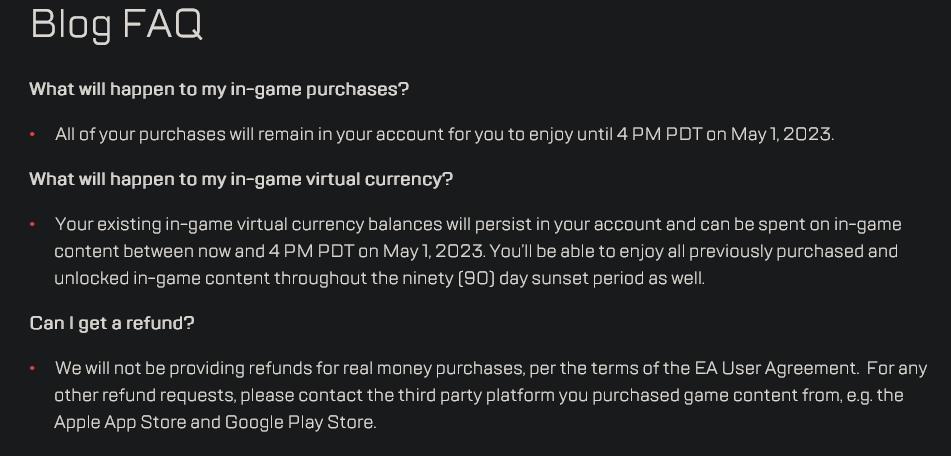 《Apex手游》不退款未来或有其他移动终端的Apex