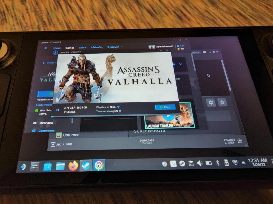 育碧启动器的更新导致SteamDeck无法启动游戏