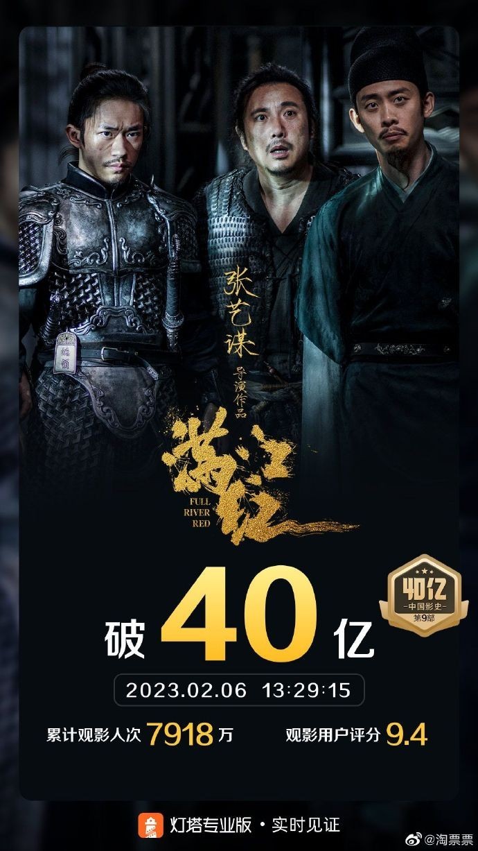 中国影史又40亿电影《满江红》张艺谋呼唤的正能量传承