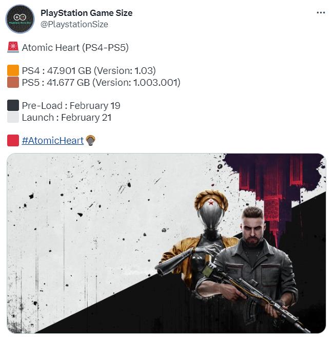 《原子之心》PS版容量大小曝光2月19日开始预载