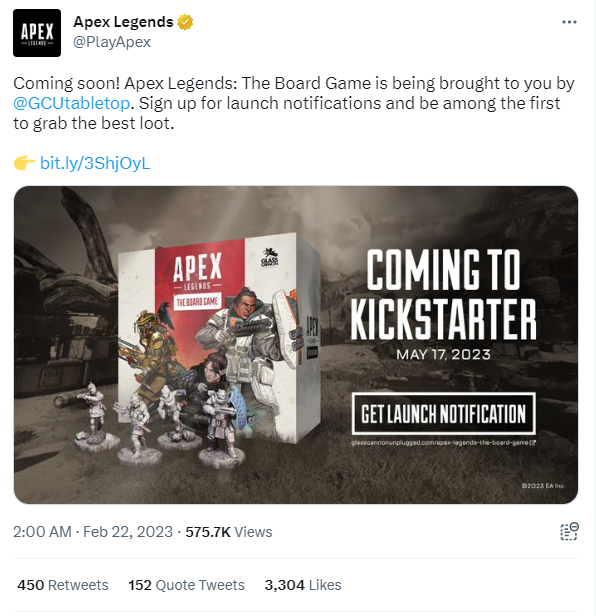 《APEX》主题桌游官宣5月17日众筹开始