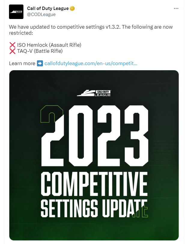 《COO19》排名模式官方禁用两个武器强度超标