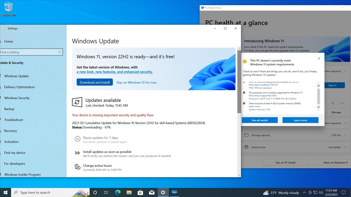 推动力已将Windows11推送到不支持Microsoft的设备
