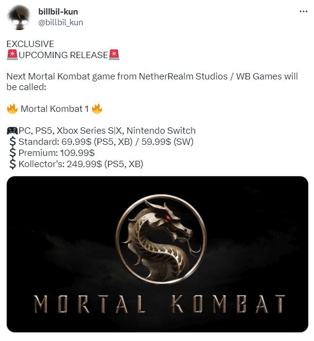 知名告密者：真人系列是新推出的《真人快打1》，售价70美元。
