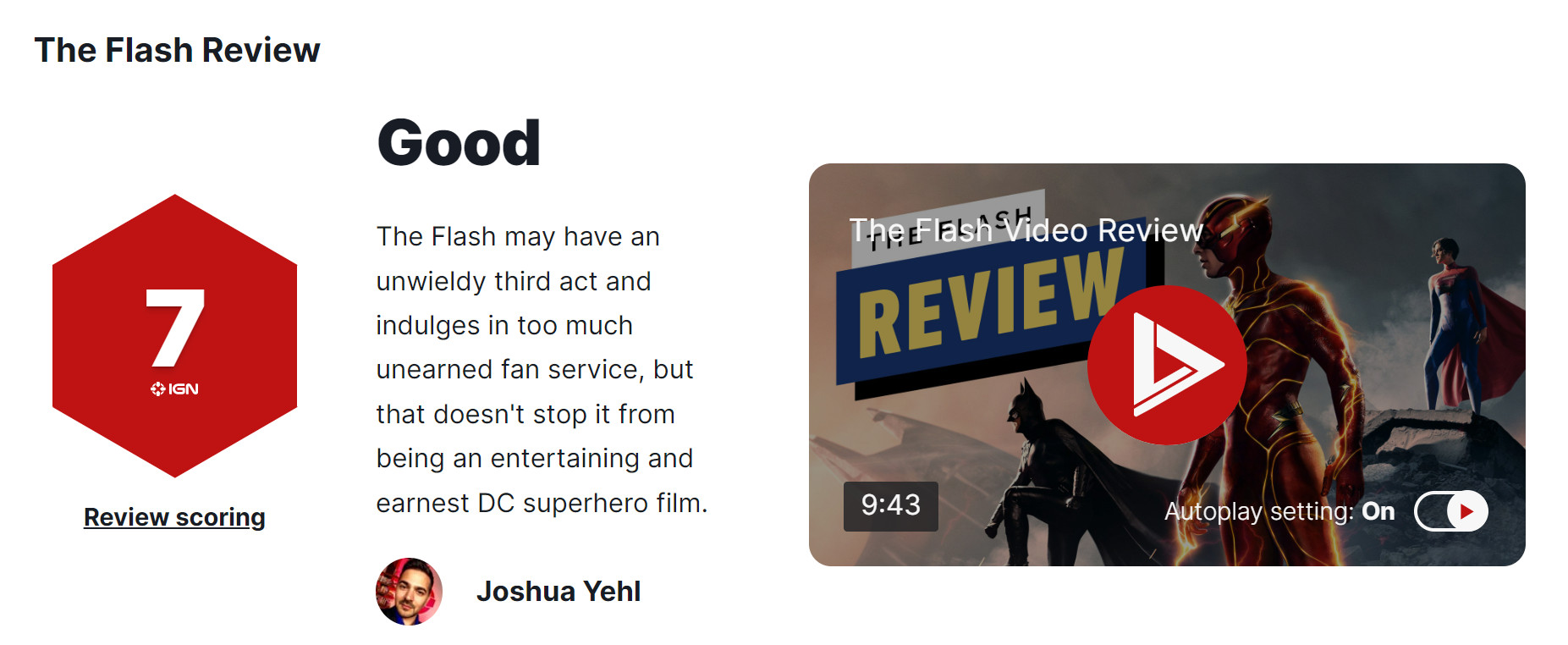 《闪电侠》IGN7：新鲜、有趣、快速
