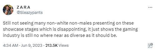 暑期游戏节缺少女性身影饱受多家外媒记者和推特诟病
