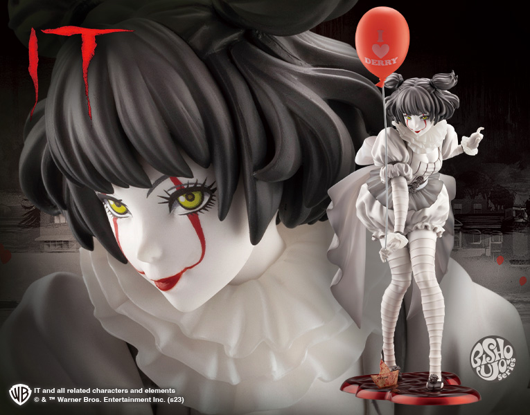 经典恐怖电影《小丑回魂》女性版的小丑公开亮相，令人毛骨悚然。
