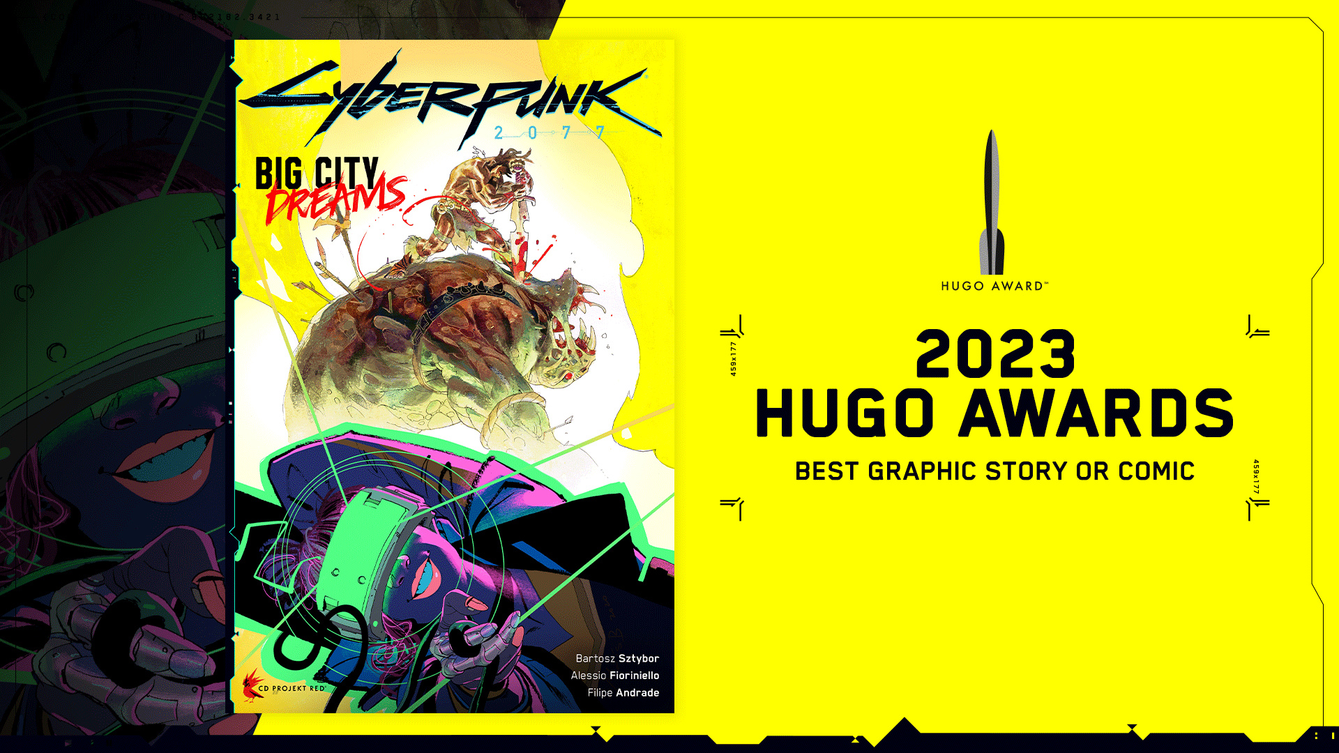 祝贺你!卡通《赛博朋克2077: 夜城迷梦》荣获雨果奖

