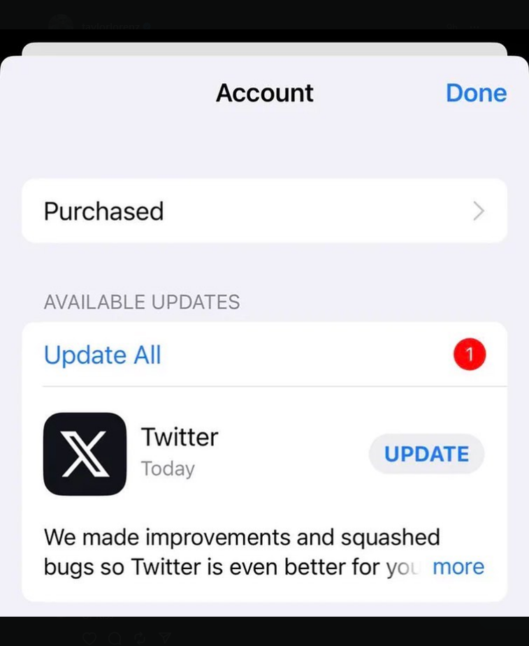 推特苹果应用商店不能重命名：它至少需要两个字母才能命名。
