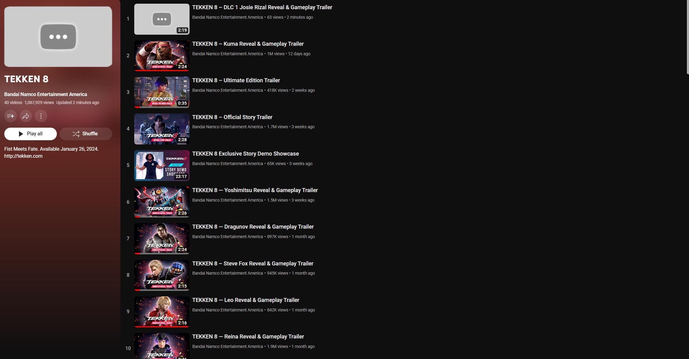 《铁拳8》的S第一个角色乔西泄露了运动员的兼职模特。
