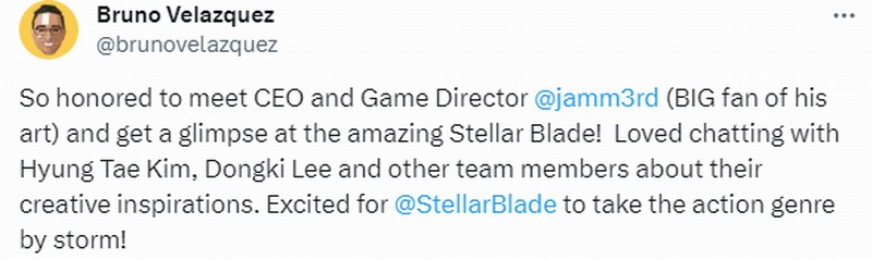 《战神5》DLC的导演对《星刃》横太郎赞不绝口，也对游戏充满期待。
