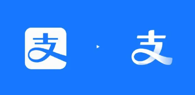 支付宝Logo更新，删除了外框文本，并引入了立体自然光。
