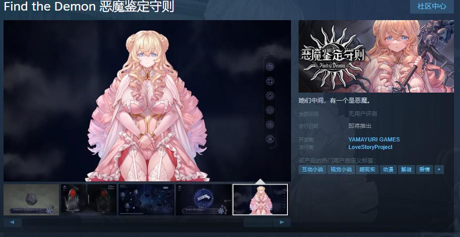 《恶魔鉴定守则》Steam页面已上线并支持简体中文

