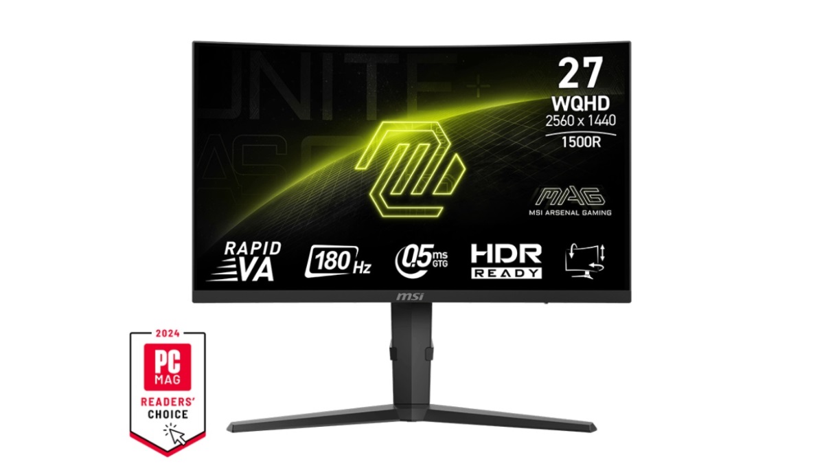 微星推出MAG275CQPF显示器VA曲面屏，2K180Hz
