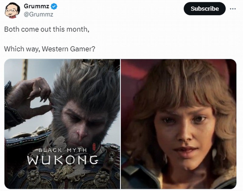 《黑神话》和《星战亡命之徒》均可用。玩家会选择谁？
