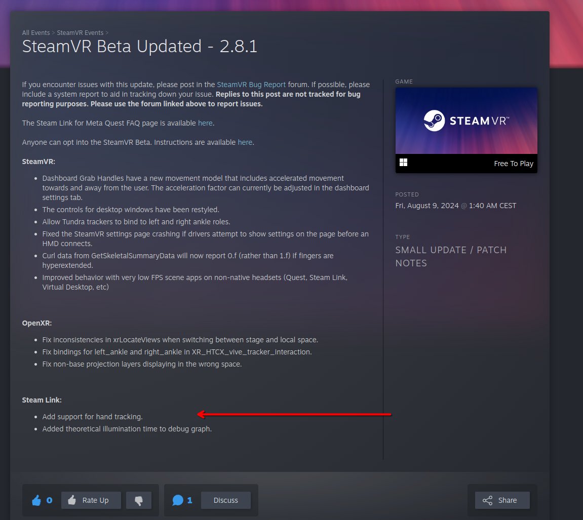 Valve将向SteamLink添加手部跟踪支持
